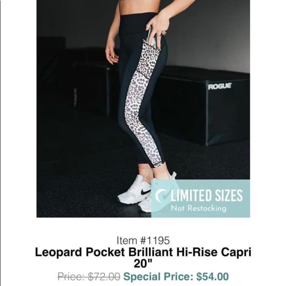 NEW Zyia Leopard Pocket Brilliant HiRise Capri 20”